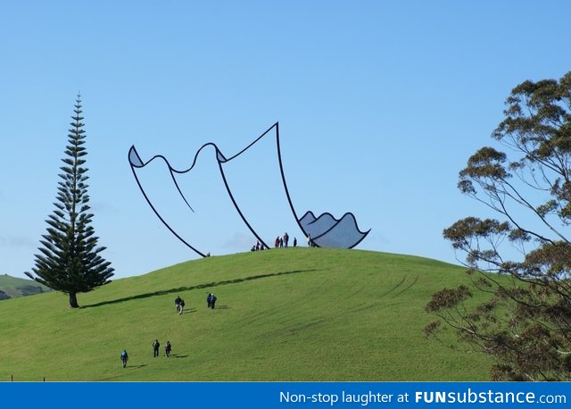 Amazing outdoor sculpture that looks like a cartoon