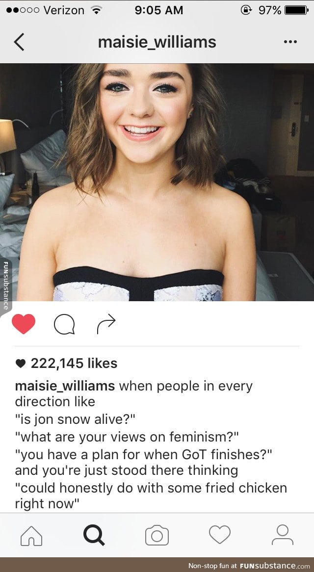 Found on Maisie Williams' Instagram