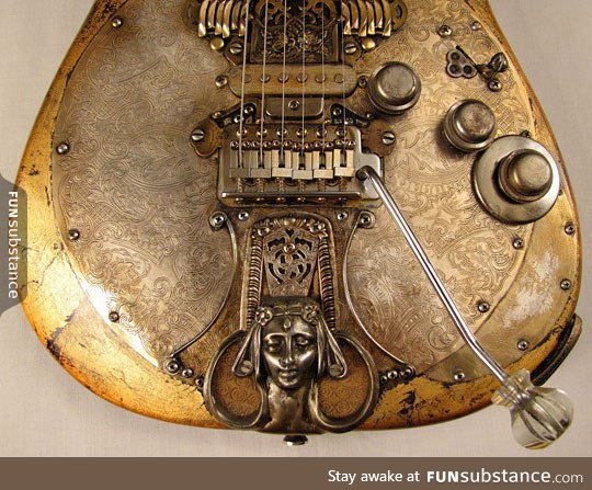 Beautiful steampunk guitar
