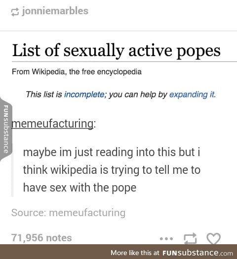 Pls don't f*ck the pope