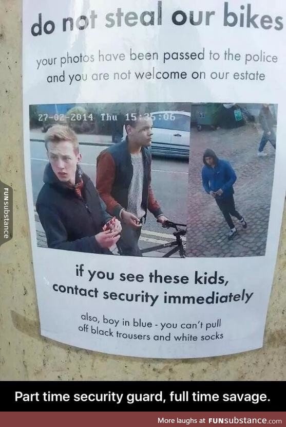 Do not steal our bikes