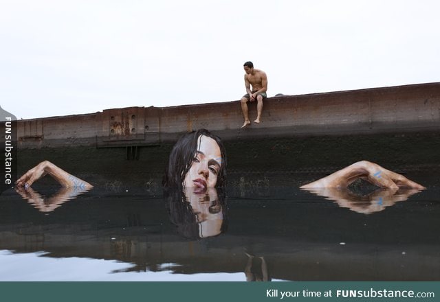 Painted on an abandoned shipping dock