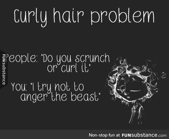 Curly hair struggles