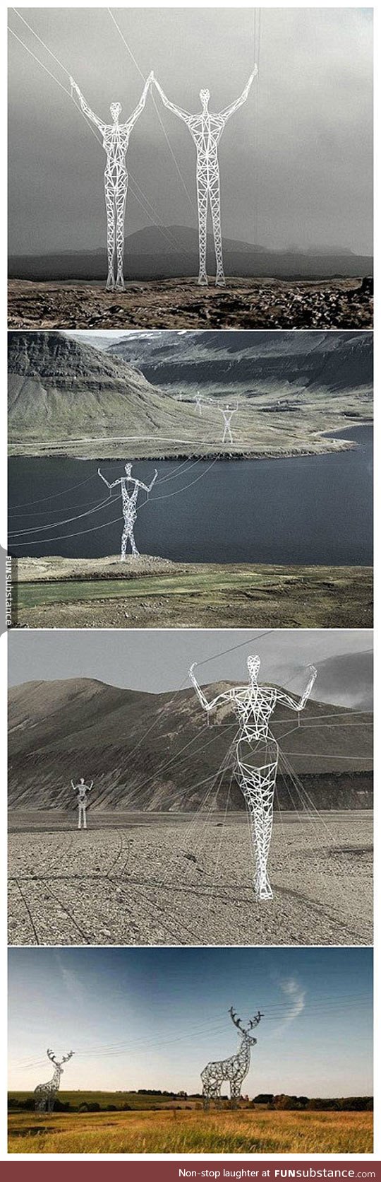 Electric poles in iceland