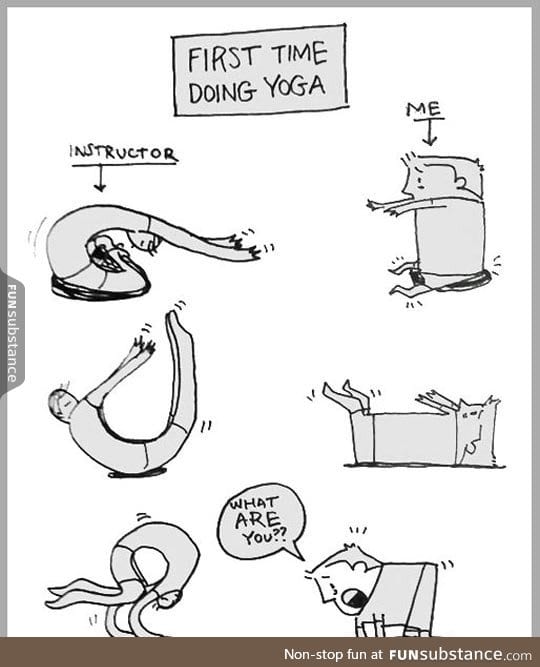 The very first time doing yoga