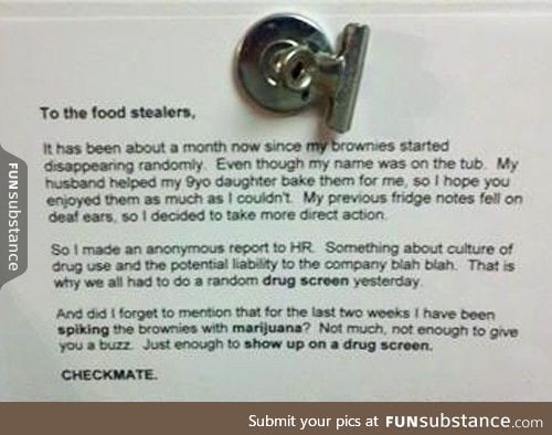 Why you shouldn't steal food.