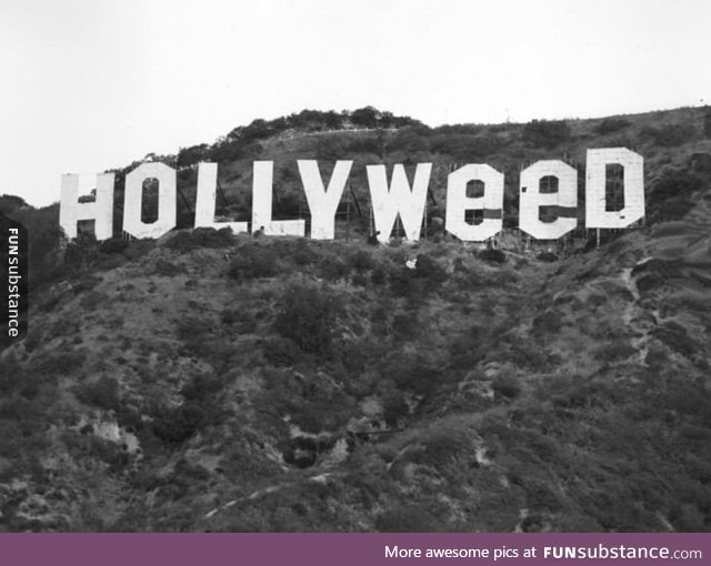 On January 1st, 1976, a prankster named Danny Finegood did this to the Hollywood sign