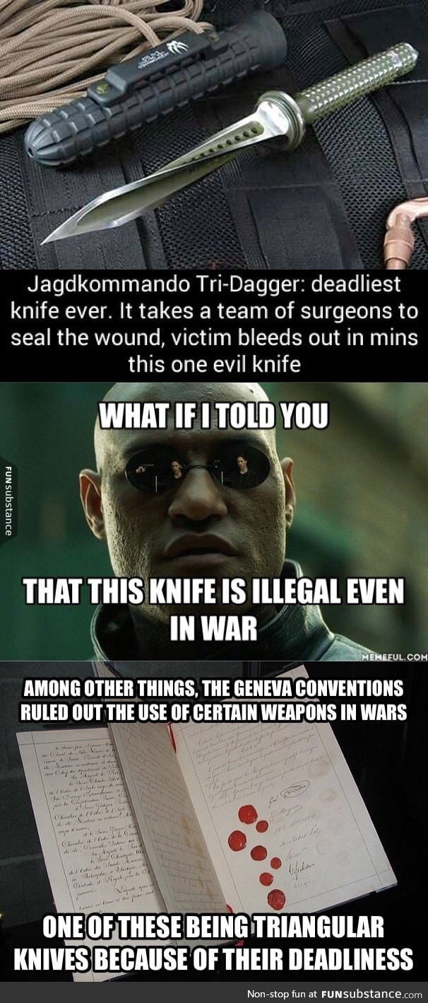 This knife can't be used in war