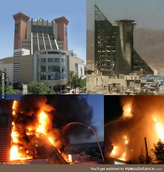 Big mall in Iran burned  in crazy fire!