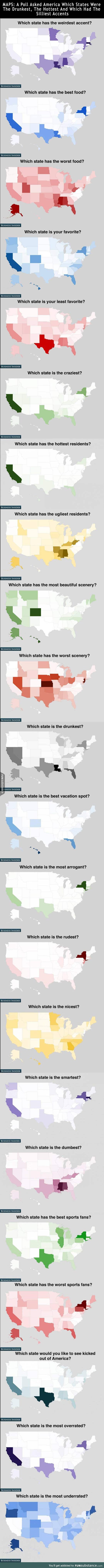 How americans feel about every state