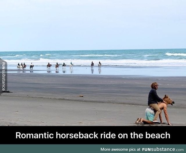 Romantic horse ride