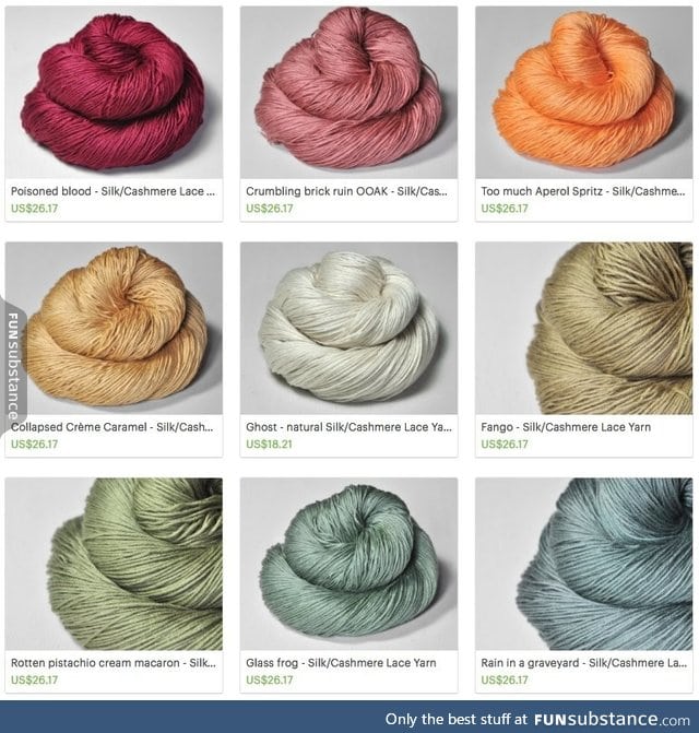 Is the person naming these yarns okay?