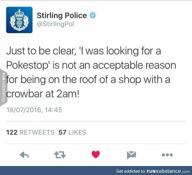 Pokemon warning from the Scottish police