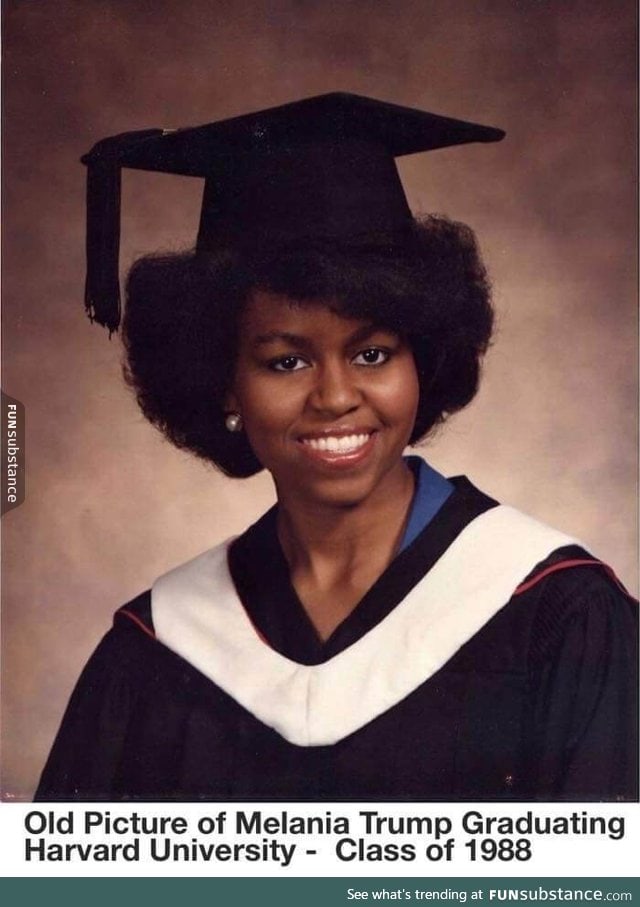 Old Picture of Melania Trump Graduating Harvard University - Class of 1988