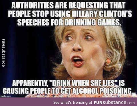 Drinking games with Hillary
