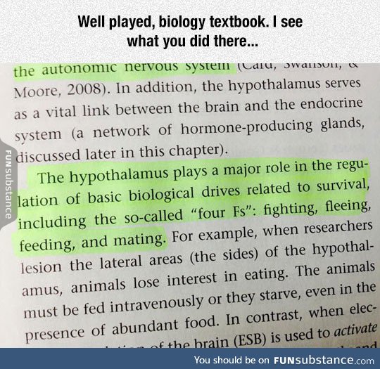Well played, biology textbook