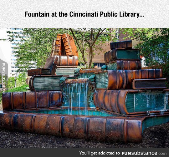 Cinncinati public library fountain
