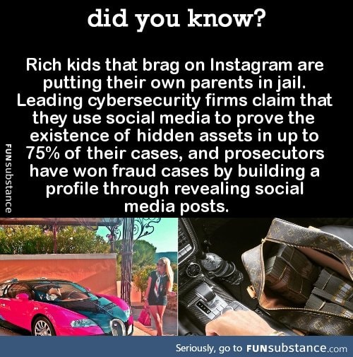 So basically,rich kids are accidentally  getting their parents arrested.