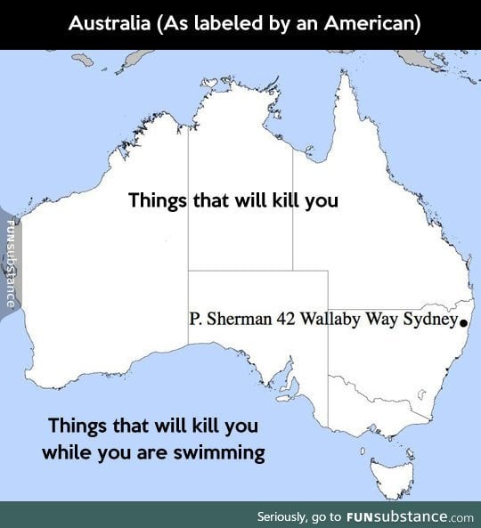 The australian territory as seen by an american