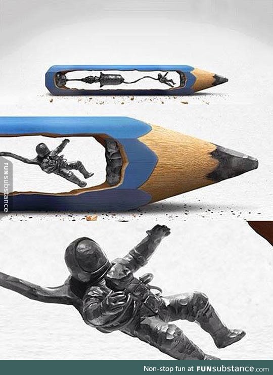 Pencil miniature sculpture