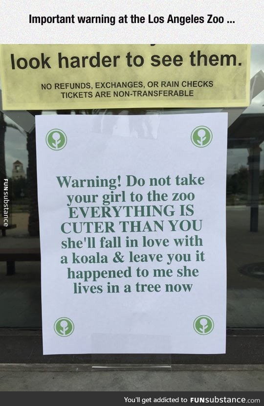 Warning at the zoo