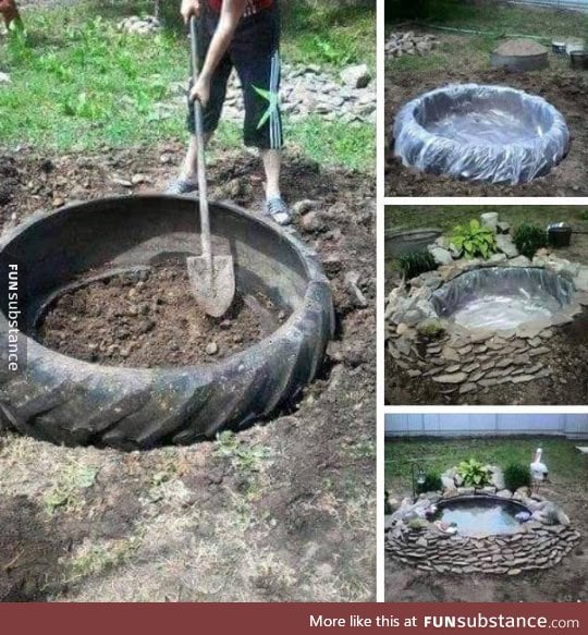 Creative idea, how to easily make a pond