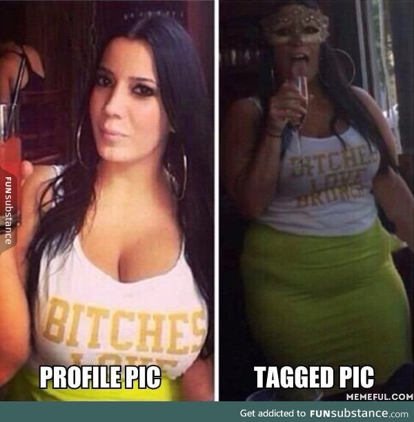 When a girl posts a picture of herself on Facebook vs. When someone else posts a picture