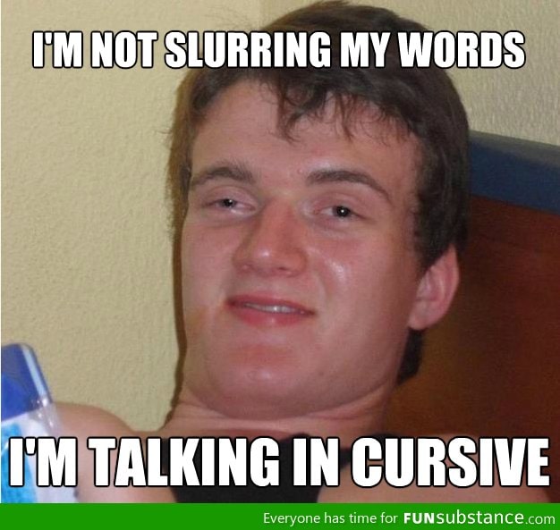 Talking in cursive