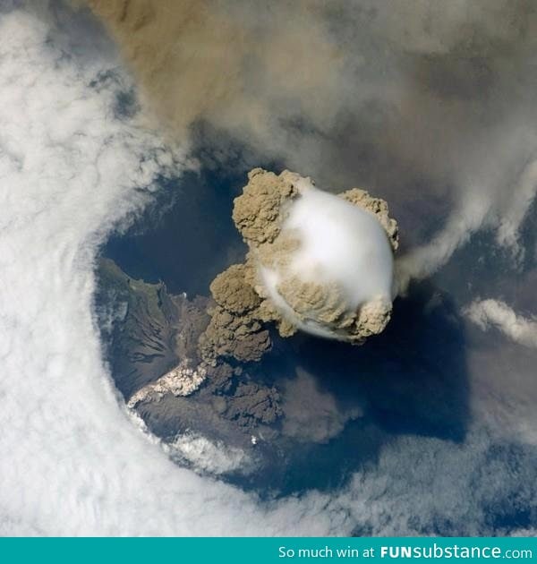 Space View of Erupting Volcano