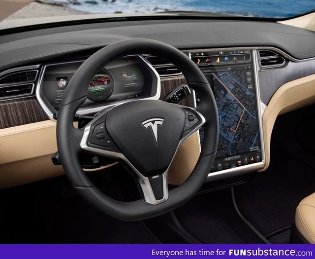 Really cool c*ckpit of the Tesla Model S