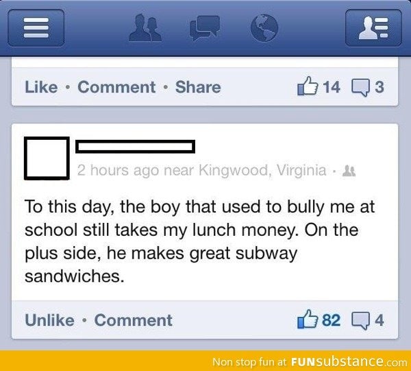 Bully still takes lunch money