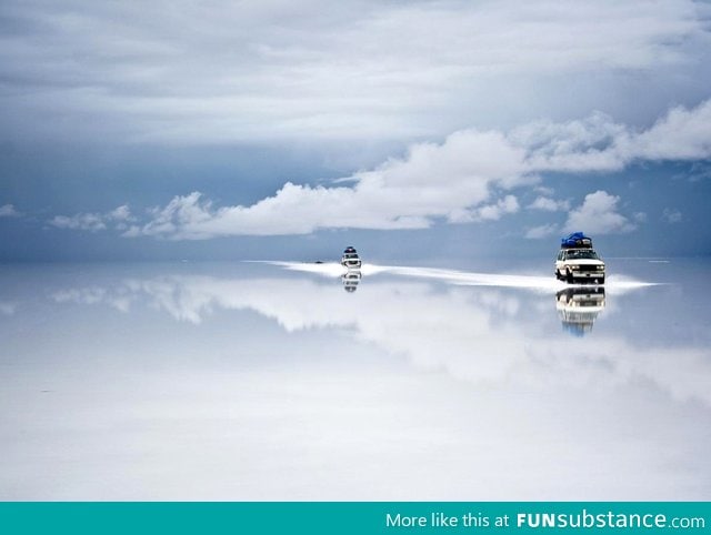 Bolivia Salt Desert after the rain