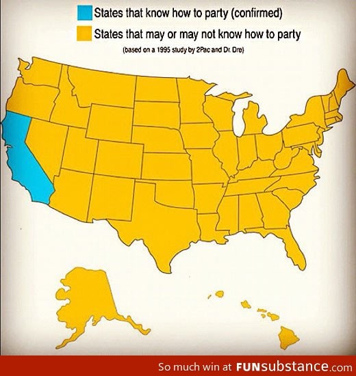 States that know how to party