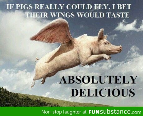 If pigs really could fly