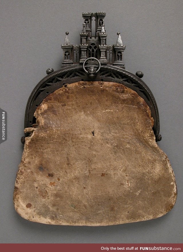 500 year old leather purse