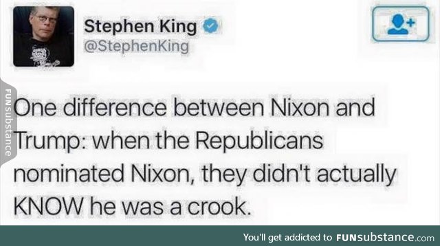 One difference between Nixon and Trump