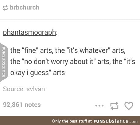 The angsty arts