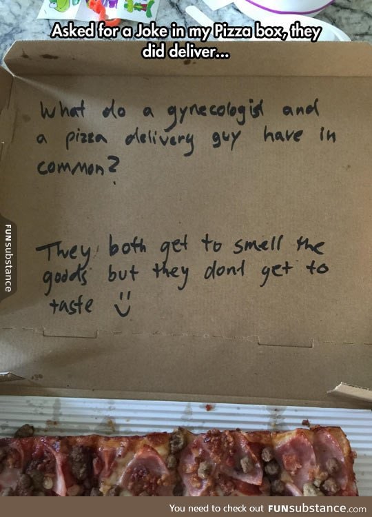 The best pizza box joke