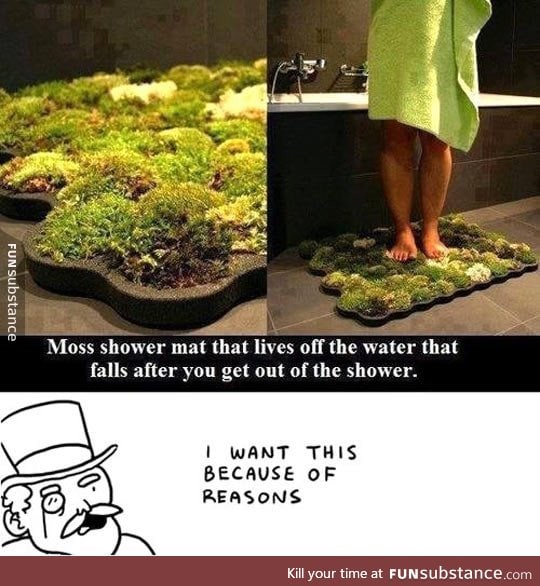 Moss shower mat