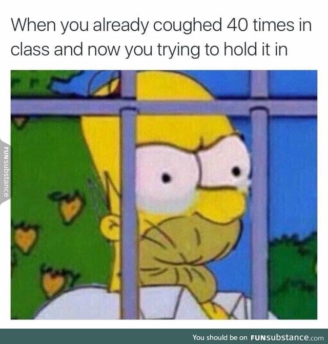 no coughing in the classroom