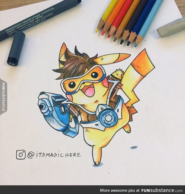Pikachu/Tracer mashup!