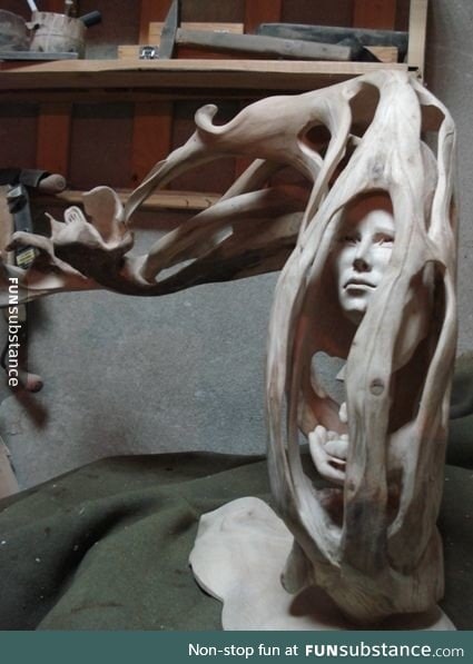 Driftwood carving