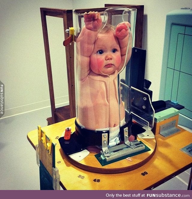 Apparently this is how they xray babies