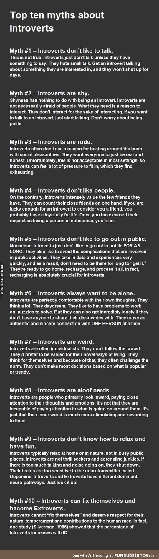 Myths about introvert people