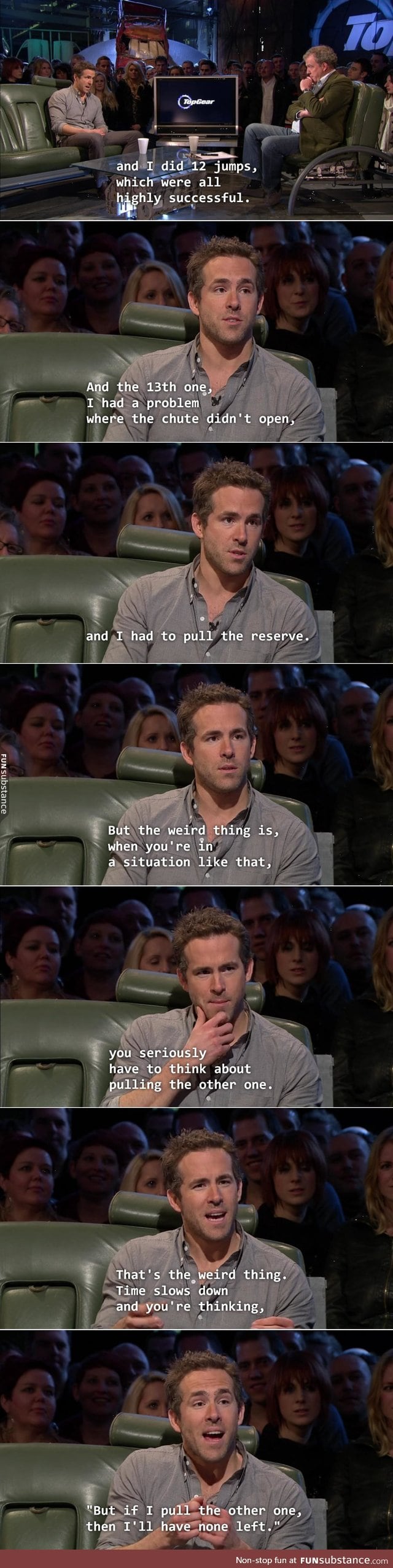 Ryan Reynolds on skydiving