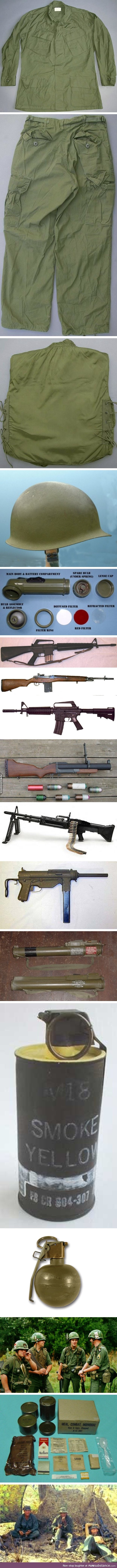 War: American equipment during Vietnam War