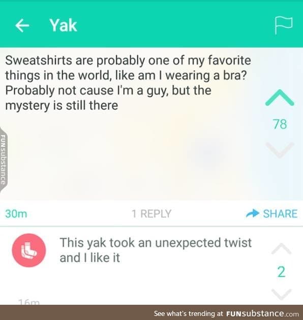 Sweatshirt mystery