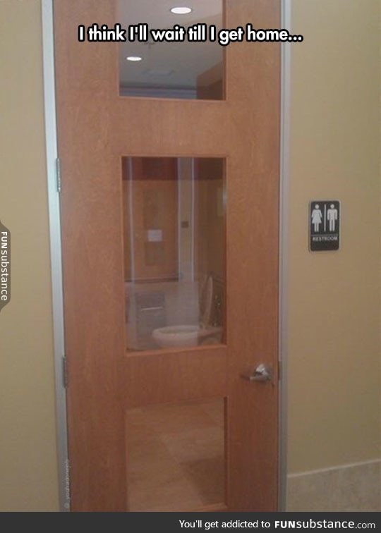 When you gotta go, but the restroom is like this