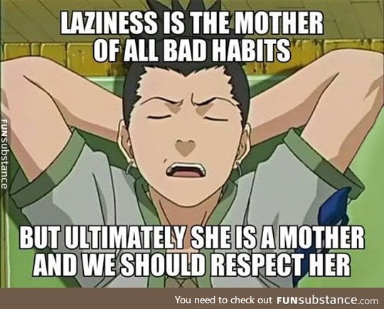 Respect for laziness