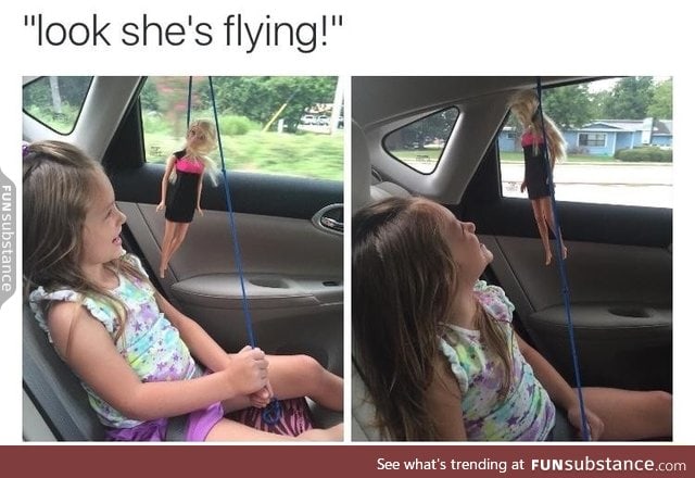 Flying barbie